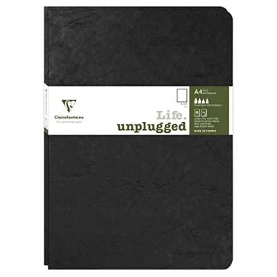 Imagen de Clairefontaine 733081C Age Bag DUO set de 2 cahiers piqués 21x29,7cm 96p uni noir