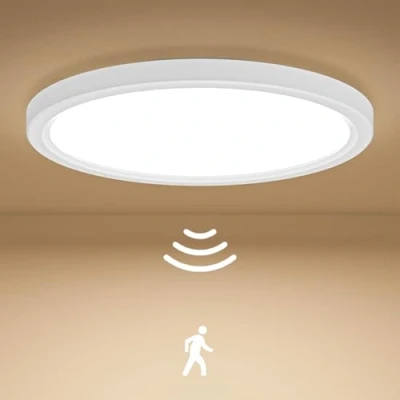 Imagen de Birnetek® Lampara Techo con Sensor de Movimiento, 18W 4000K Plafon LED Movimiento Por Radar, 1800LM 22cm Lámpara para Pasillo, Escaleras, Garaje