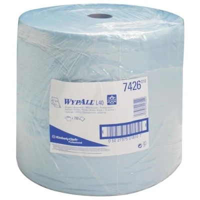 Imagen de WypAll Rollo de Paños Limpieza 7426, 3 Capas, Extra Grande, Fuerte y Absorbente, 1 x 670 Hojas