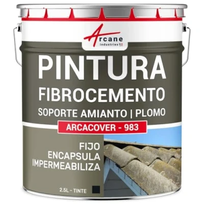 Imagen de Pintura fibrocemento y encapsulado para soportes con asbesto plomo: ARCACOVER AMIANTE 2.5 L Pizarra ARCANE INDUSTRIES
