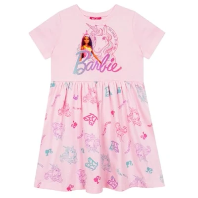 Imagen de Barbie Vestido Unicornio para Niñas Ropa De Patinador Rosa 5 6 Years