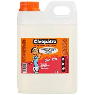 Imagen de Cléopatre Pegamento Transparente Formato Recarga Aplicación Fácil, Precisa y Homogénea Sin Disolventes, Limpieza con Agua A partir de 6 Años Fabricado en Francia 2KG