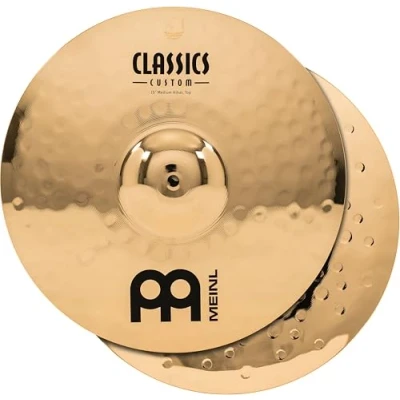 Imagen de Meinl Cymbals Classics Custom Brilliant Plato Hihat Medium de 15 pulgadas (38,10cm) Platillos Batería Pareja Bronce B12, Acabado Brillante (CC15MH B)