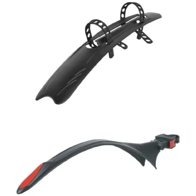 Imagen de Polisport Set of Front + Rear Mudguard Michigan, Unisex Adult, Negro, Standard Size