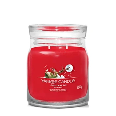 Imagen de Yankee Candle Christmas Eve Candela Profumata Natalizia Media, 368g