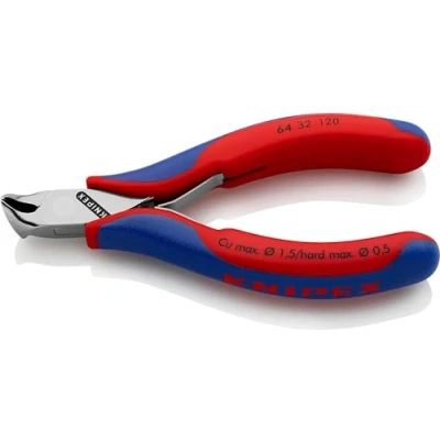 Imagen de Knipex Alicate de corte frontal para electrónica con fundas multicomponentes 120 mm 64 32