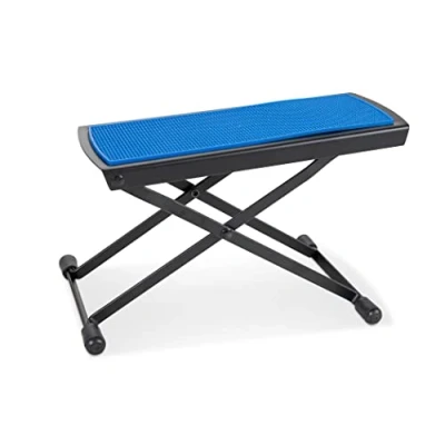 Imagen de BSX 536501, Banquito Apoya Pie para Guitarristas, Azul, Altura entre 12 23 cm