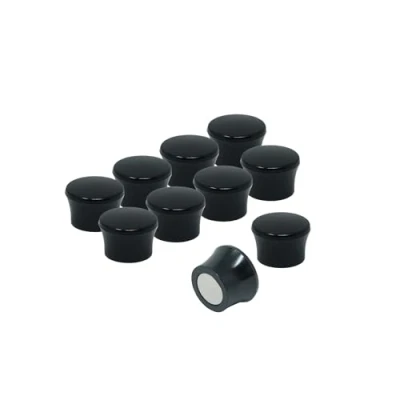 Imagen de first4magnets™ F4M18BK 10 Imanes pequeños alta potencia para pizarra de notas, color negro paquetes 10, pack 100