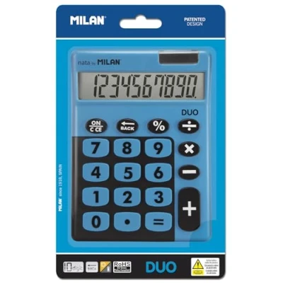 Imagen de Calculadora milan sobremesa duo 10 digitos azul en blister