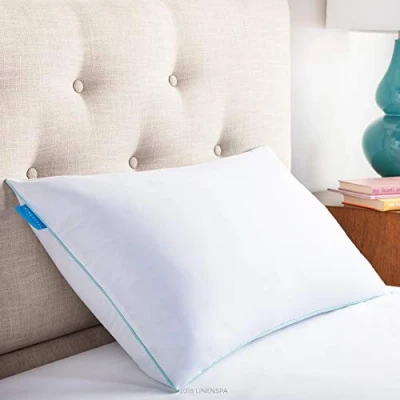 Imagen de Linenspa Almohada viscoelástica 60x40 cm cojin con espuma triturada y gel refrescante, 40 x 60