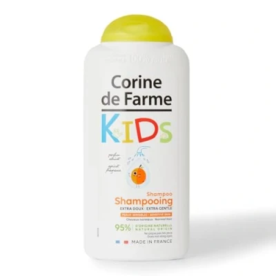 Imagen de Corine de Farme Champú Kids para Niños 300 ml Producto Infantil Extra Suave Perfume Albaricoque Cosmético Natural Francia Pieles Sensibles