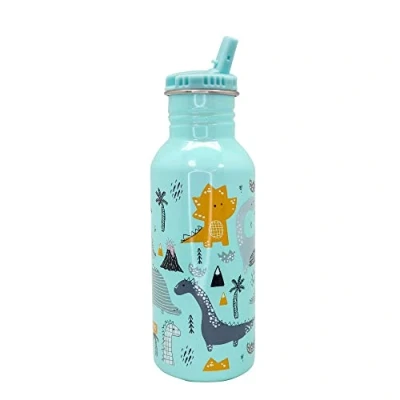 Imagen de NERTHUS FIH 1156 Botellín de agua infantil con tapón pajita a prueba fugas 500 ml, Botella para niños