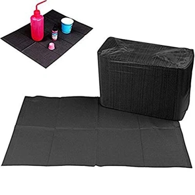 Imagen de 125 piezas de baberos dentales negros, tatuaje desechables premium Unihubys, fundas mesa tatuaje, bandeja limpia, suministros multiusos