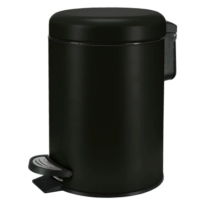 Imagen de Kleine Wolke 8058431858 Papelera de acero inoxidable y polipropileno, con asa, color rojo, capacidad 3 L