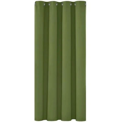 Imagen de Deconovo Cortinas Dormitorio Salon Opacas Moderna con Ojales, Termicas Aislantes Frio y Calor 132x138 cm(Ancho x Alto) Verde de Hierba, 1 Pieza