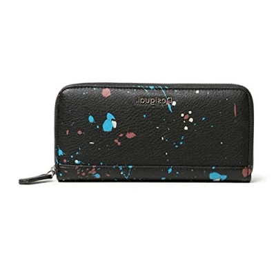 Imagen de Desigual Monedero Cremallera Sky Splatting negro UNICA