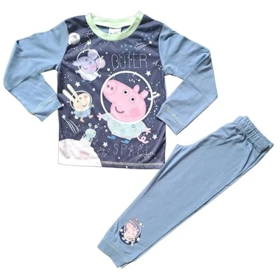 Imagen de George Pig Pijama para niños de 18 Meses a 5 años, azul, 24