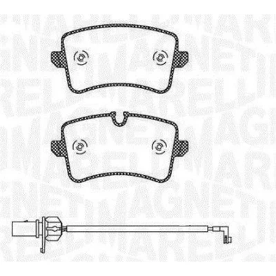 Imagen de MAGNETI MARELLI 363916060676 Juego de pastillas freno con sensor desgaste incorporado AUDI: A4 B8 Avant, A7 Sportback, A6 C7 Sedán