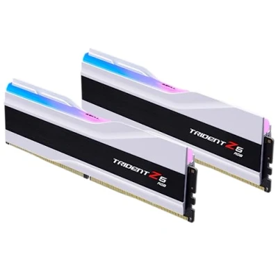 Imagen de G.SKILL Trident Z5 RGB Series (Intel XMP 3.0) DDR5 RAM 32 GB (2 x 16 GB) 6400MT/s CL32 39 102 1.40 V Memoria de computadora escritorio UDIMM Blanco mate (F5 6400J3239G16GX2 TZ5RW)
