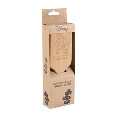 Imagen de Cepillo de Pelo Minnie Mouse Ideal para Desenredos Elaborado con Madera y sin PVC Diseño Forma Rectangular Producto Original Diseñado en España