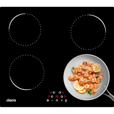 Imagen de Ciarra Placa de inducción CABBIH4 C cocina 4 fuegos 9 niveles potencia elétrica Integrada 60cm