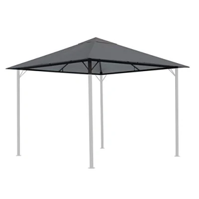Imagen de QUICK STAR Techo de Repuesto 250 g, para jardín, cenador 3 x m, Gris RAL 7012 Antiguo