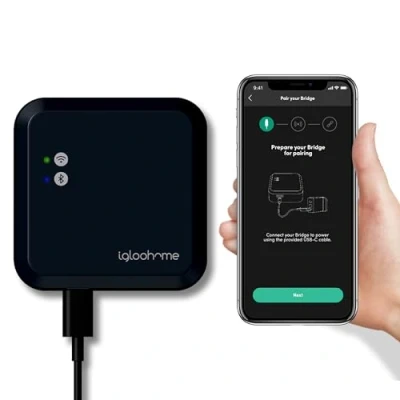 Imagen de igloohome Wi fi Bridge Control de acceso inteligente Puente WiFi para cerraduras Apertura y cierre remotos Bluetooth Conexión
