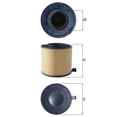 Imagen de MAHLE ORIGINAL LX 4406 Filtro de aire Cartucho filtrante AUDI: A5 B9 Sportback, A4 Berlina, Avant
