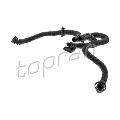 Imagen de TOPRAN 118 658 Manguito, ventilación culata de tapa balancines a colector admisión con soporte, juntas AUDI: A6 C6 Berlina, A5 B8 Coupé