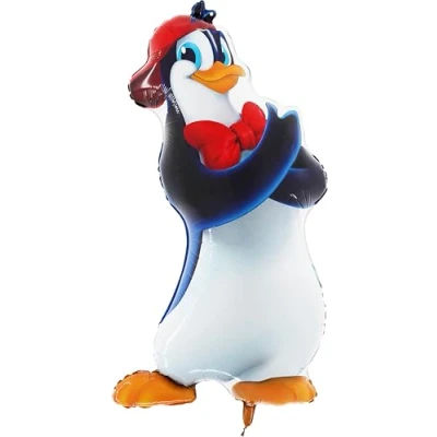 Imagen de Toyland® 79cm (31&quot;) Globo de aluminio con forma pingüino feliz Globos para fiestas infantiles