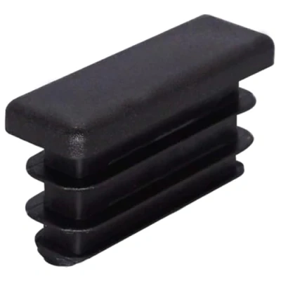 Imagen de SKIR&#039;CO 40 tapones rectangulares de plástico 10 x mm, tapas tubo mate, insertos rectangulares, para postes valla, color negro RAL 9005