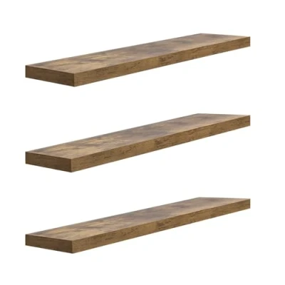 Imagen de WOLTU Estanteria Pared, Estante Flotante, Juego de 3 Pared Madera MDF, para salón, Cocina, Pasillo RG9317hov