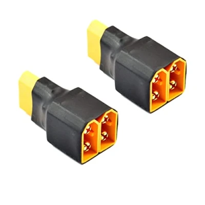 Imagen de LinsyRC 2 adaptadores XT60 paralelos macho de 1 hembra a machos para batería RC Lipo (1 macho)