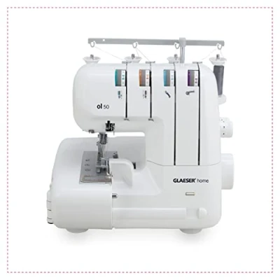 Imagen de GLAESER Home ol 50 Máquina de coser Overlock, para y cortar en un solo paso. overlock con longitud puntada ajustable, fácil usar