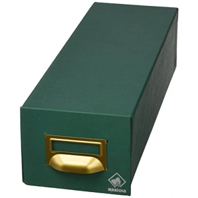 Imagen de Mariola 1 1000 Fichero cartón forrado en Geltex para fichas dimensiones 12.5 x 9.5 35 cm, color verde