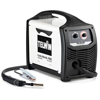 Imagen de Telwin 816086 Soldadora Inverter de Hilo MIG MAG/FLUX/BRAZING, Color Blanco, 450 x 235 370 mm