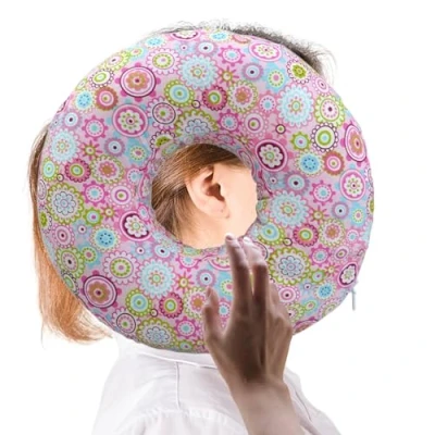 Imagen de SPORWAY Donut almohada: almohada con agujero, cervical para dormir de lado, anillo leeping lado aliviar el dolor en oído, oído contra