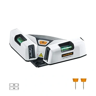 Imagen de Laserliner SuperSquare Laser 4 Láser de línea 90 ángulo Recto Rojo Alcance 15m Instalación en baldosas, Suelos y Paredes Todas Las Superficies Puede Utilizarse como