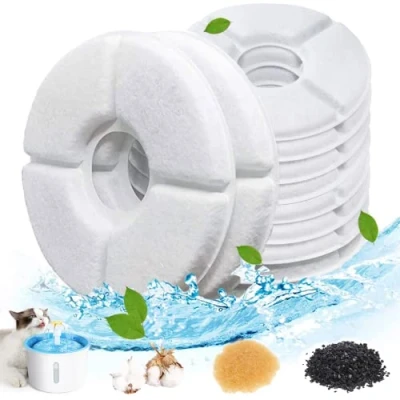 Imagen de Dhohoo Filtros de repuesto fuente agua para perros y gatos [10 piezas], Redondo, 2 2,5 l