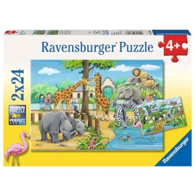 Imagen de Ravensburger Puzzle 2 x 24, Bienvenidos al Zoo (07806)