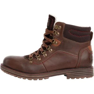 Imagen de Nebulus Botas de invierno para hombre con lana merino, Marrón Claro Rojo, 42 EU