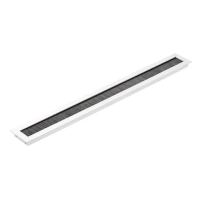 Imagen de GTV Grommet de Cable Merida, Solución Cableado, Organizador Cables Rectangular para Muebles, Sistema Cables, Diseñado Instalación en Encimera, Escritorio 45 x 450 mm, Aluminio