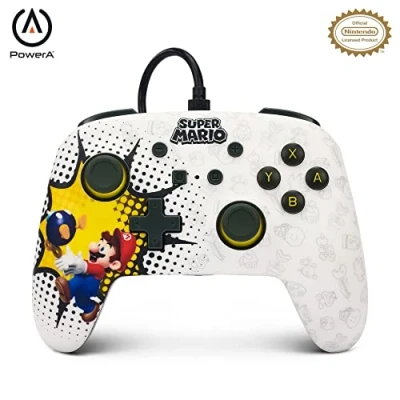 Imagen de Mando con cable mejorado PowerA para Nintendo Switch Bob omb Blast