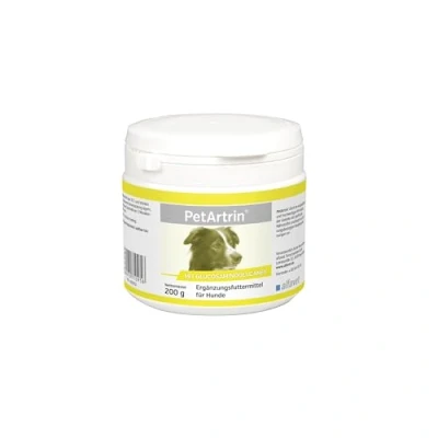 Imagen de Alfavet PetArtrin, alimento complementario para perros, apoyo articular, metabolismo articular la osteoartritis, polvo, lata de 200 g