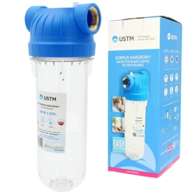 Imagen de 10&quot; carcasa del filtro de agua 1&quot; BSP hembra rosca en línea sistema limpieza