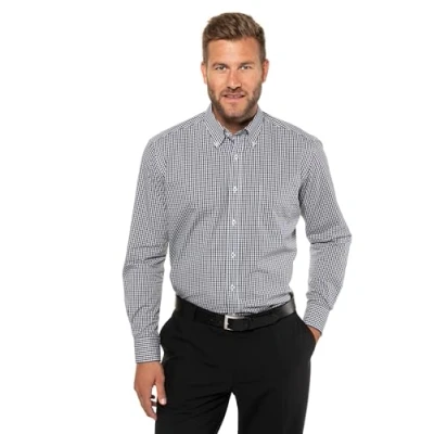 Imagen de JP 1880 Camisa, Negocios, Cuadros de Vichy, hasta 8XL, Corte cómodo Negro 8XL 722859130