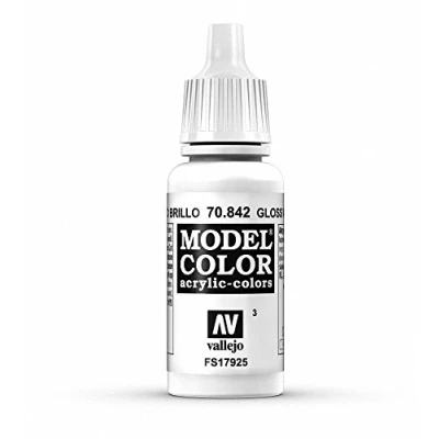 Imagen de Vallejo Model Color Pintura Acrílica Blanco (Gloss White) Acabado Mate, 18 ml. Autonivelante y Sistema BSL para Modelismo Figuras