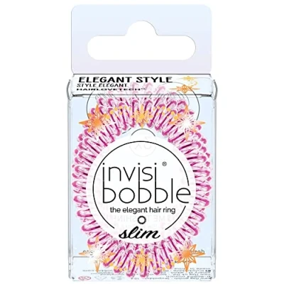 Imagen de Invisibobble Slim Time To Shine La Vie En Rose Paquete de 3 Navidad 2022