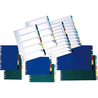 Imagen de Grafoplas 40290000 Separador PVC, 10 posiciones, 16 taladros, folio, transparentes, 20 unidades