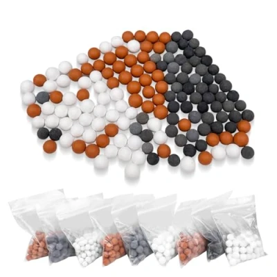 Imagen de Tekenewbse 9 Paquetes de Bolas Minerales Relleno, Filtro Agua Ducha Antical Pelo con Shower Efecto Antibacteriano, Iones, Eliminan Cloro la que Rejuvenece Piel Cabello